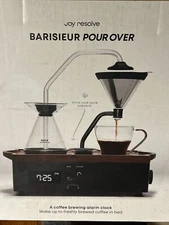 Joy Resolve Barisieur Pour Over Coffee Maker Alarm Clock NEW OPEN BOX NEVER USED