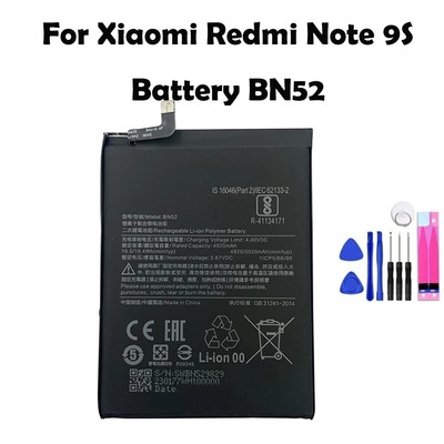 For Xiaomi Redmi Note 9S Battery BN52 M2003J6A1G Replacement Tool