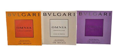 3x BVLGARI Omnia Indian Garnet Crystalline Amethyste 3x 1,5 ml Parfum Proben