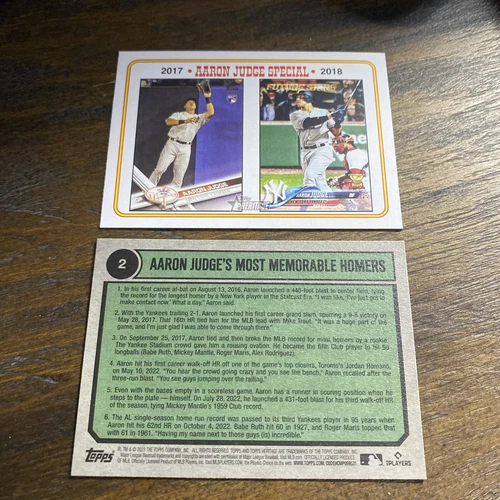 2023 Topps Heritage #2 Aaron Judge Special New York Yankees Baseball Card