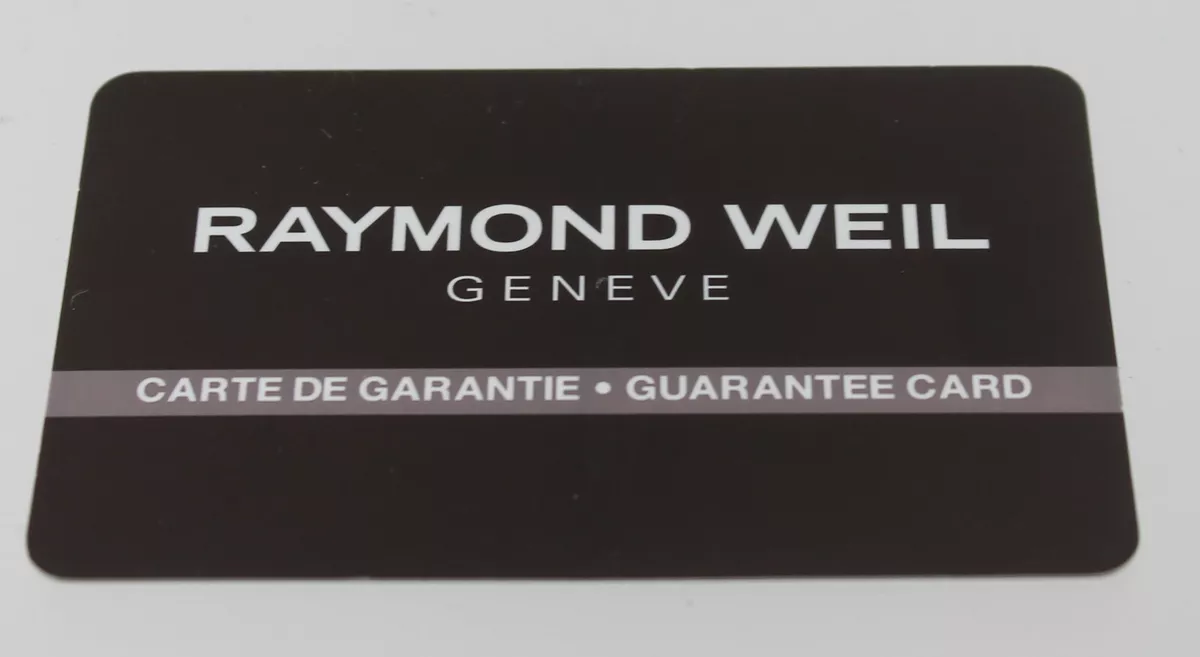Raymond Weil Geneve International Warranty Card UNSTAMPED eBay
