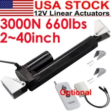 DC 12V 3000N 660lbs Linear Actuator Heavy Duty Stroke 2"~40" 1000MM Waterproof
