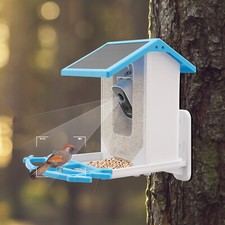 Waterproof Solar Bird Feeder 4MP HD Camera Live AI Recognition Birds with PIR