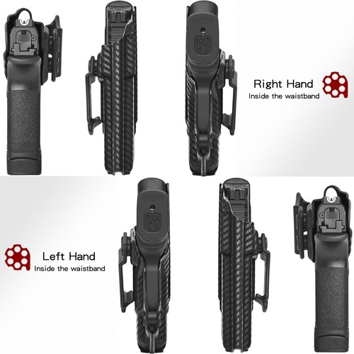Amberide IWB / OWB KYDEX Inside Holster Fit: Springfield Armory Hellcat Pistol - Picture 33 of 92
