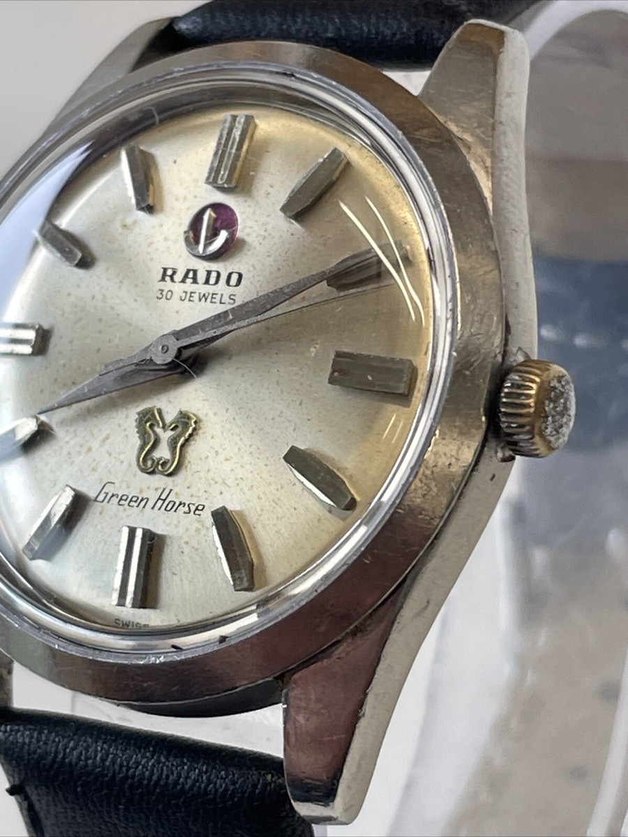 Rado Green Horse 30 Jewels Gents Automatic Watch - New Black