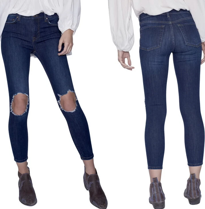 Free people busted knee skinny jean 2025