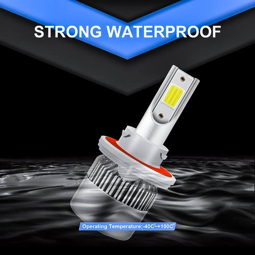 H13/9008 LED Headlight High Low Beam Bulbs for Ford Escape 2008-2012 Plug Play - Picture 5 of 12