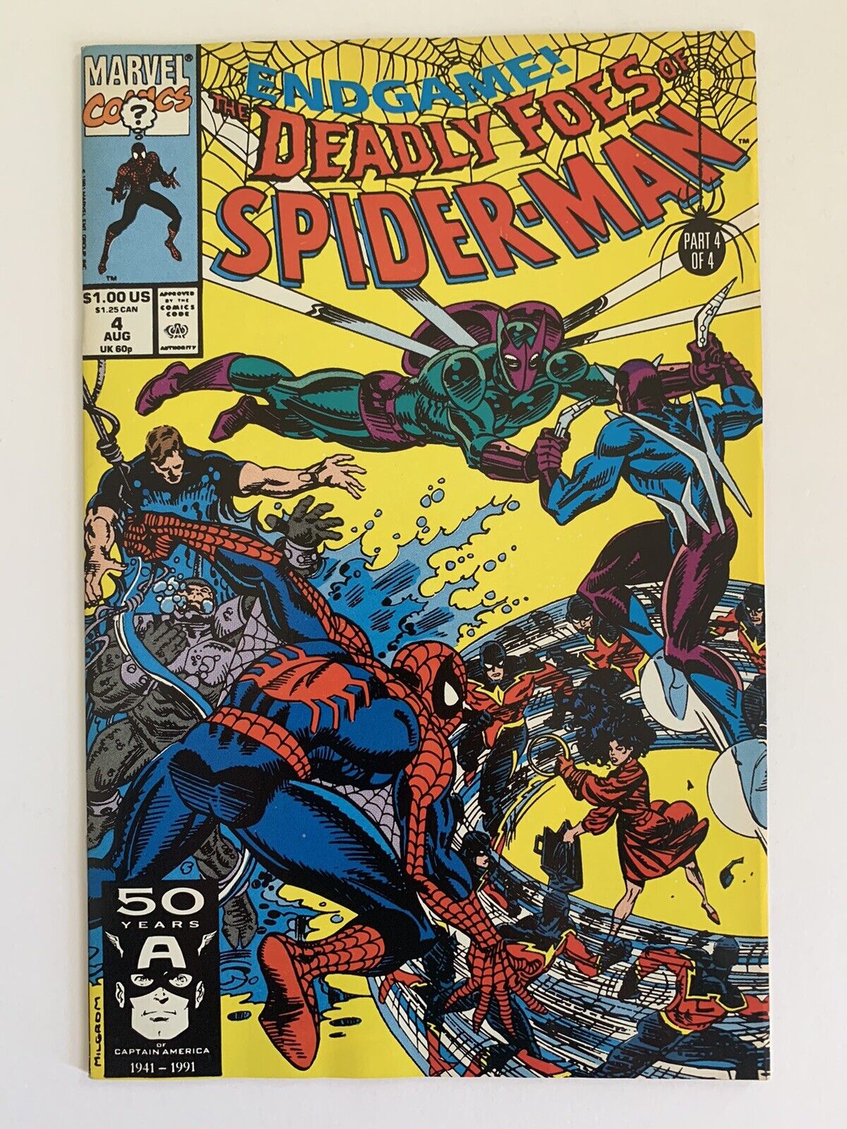 DEADLY FOES OF SPIDER-MAN #4 9.0 VF/NM 1991 1ST PRINT MAIN COVER MARVEL COMICS