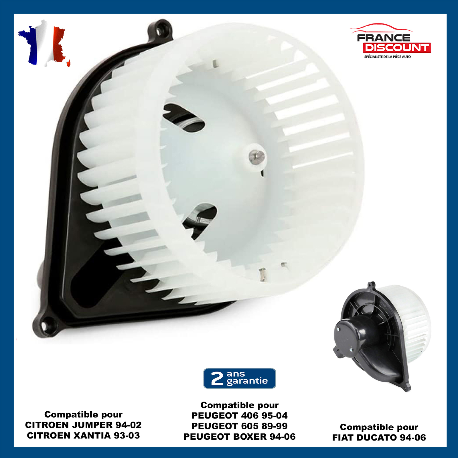 Pulseur d'air chauffage Peugeot 406 contre la buée tenace