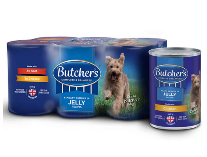 6 x 400g Butcher's Dog Food Cans Grain Free Chicken Beef Chunks In Jelly