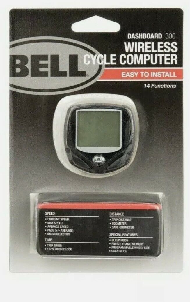 Bell Console 300 Bike Computer - Bell Digital Speedometer 8 Functions