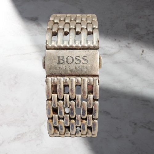 Vintage Mens Hugo Boss Just Date Watch Stainless Steel Band *WORKING* - Picture 5 of 10