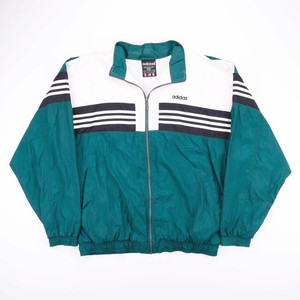 adidas blue green & white lightweight track jacket