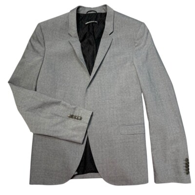 New Drykorn For Beautiful People Grey Wool Blend Jacket Size 52