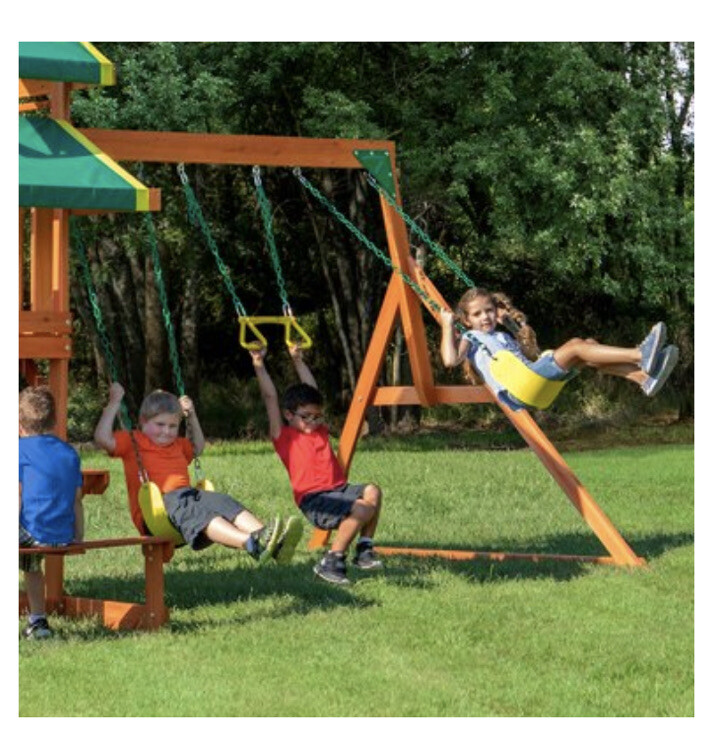 Backyard Discovery Tucson Cedar Wooden Swing Set 467897604740 eBay