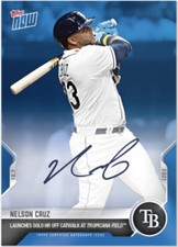 Topps NOW 2021 Card #925B Nelson Cruz On-Card Auto /49 Presale