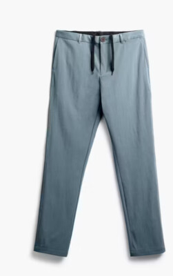 Ministry of Supply Men s Pants Pace Tapered Chino Stretch Stormy Weather Blue