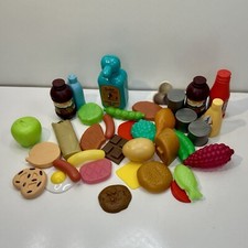 Play Food Lot for Pretend Kitchen 36 Pieces Plastic Random Food