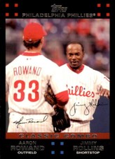2007 Topps Red Back #658 Aaron Rowand / Jimmy Rollins Philadelphia Phillies
