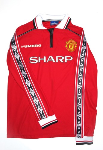Maillot Domicile Manchester United 2000-2002 – Umbro, Taille Y (convient XS), Scholes #18