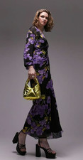 Topshop Womens Multi Coloured Midi Dress