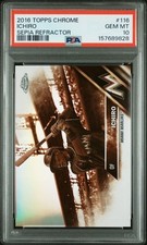ICHIRO 2016 Topps Chrome SEPIA REFRACTOR #116 PSA 10 GEM MT HOF POP 9