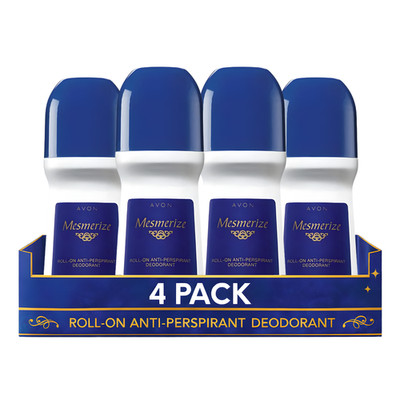 Avon Mesmerize Roll-On Antipersant Deodorant, 2.6 fl. oz (Pack of 4)