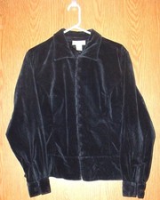 Vintage Black Velvet Jacket, Misses size large