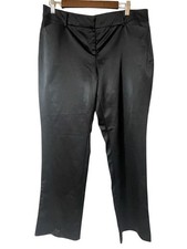 New York  Company Black Straight Leg Pants, Shinny Look. Sz 12