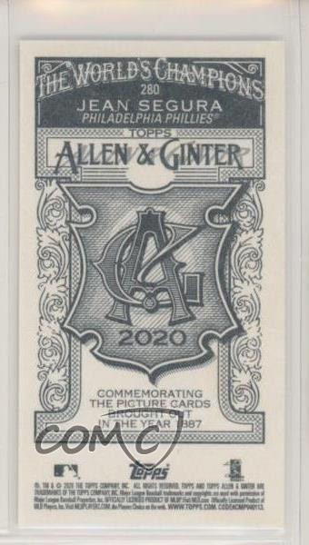 2020 Topps Allen & Ginter's Mini A&G Back Jean Segura #280 8y6 thumbnail 2