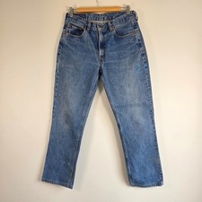 Levi’s 595 Jeans W30 L28 (Tagged W32 L34) Blue Straight Men’s Paint Marks