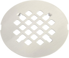 4-1/4 OD Snap-In Shower Drain Cover, round Shower Drain Strainer Grid, Replacem
