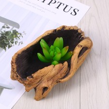  Creativo Vintage imitazione legno Pile Tree Legno Vaso di fiori Carnosa Micro