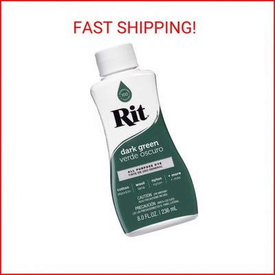 Rit 01794000701 Liquid Fabric Dye, 8-Ounce, Dark Green, 8 Fl Oz (Pack of 1)