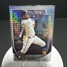 Jackson Chourio #11 2025 Bowman Chrome Baseball Mega Mojo Refractor Brewers