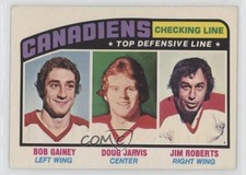 1976-77 O-Pee-Chee Bob Gainey Doug Jarvis Jim Roberts Jimmy Roberts #217 HOF t4m