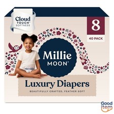Millie Moon Luxury Disposable Diapers - Size 8 - 40ct:Diaper Weight Range 42 lbs