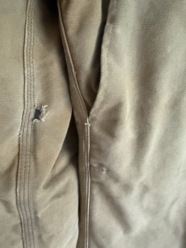 Vtg Carhartt Jacket C03 BRN Arctic Quilt Lined Barn Chore Canvas Distress 2X-3X - Picture 17 of 24