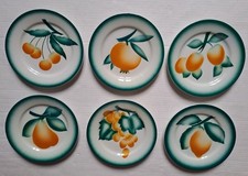 GALVANI Pordenone 6 piatti piattini in ceramica anni '30 aerografo art deco déco