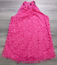 Shein Curve Applique Butterfly Dress Womens Plus 3XL Pink Halter Neck Spring