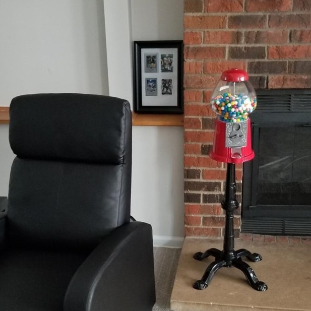 Retro Bubble Gum Vending Machine Vintage Style Candy Gum Ball Dispenser w Stand