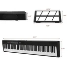 Glarry Folding 88-Key Semi-Weighted Digital Piano Electronic Keyboard+Bag