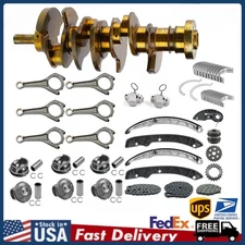 Crankshaft ConnRods Bearings Piston Timing Chain Kit For Jaguar AJ126 3.0L V6