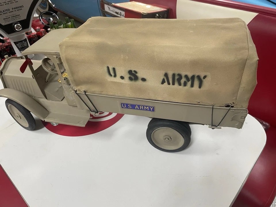 ОГРОМНАЯ КРАСОТА Keystone Packard 1927 ГРУЗОВИК СКОРОЙ ПОМОЩИ АРМИИ США ~ Прессованная сталь ~ 28" - Изображение 3 из 4