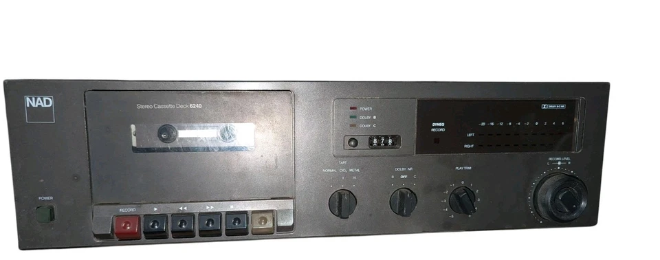 NAD 6240 Estéreo Cassette Deck Dolby Hecho en Japón HiFi Audio Probado Funciona Foto 2 de 4