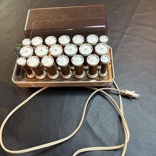 Vintage Clairol Custom CareSetter Flocked Velvet Hot Rollers Curlers TESTED