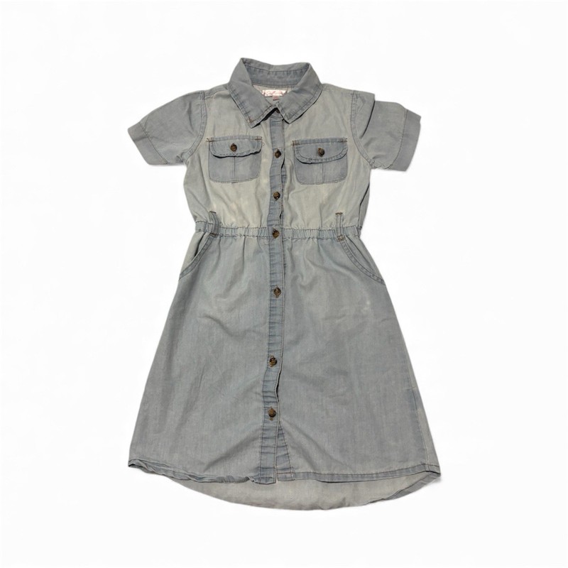 Chillipop Girls Chambray Dress Size 7/8