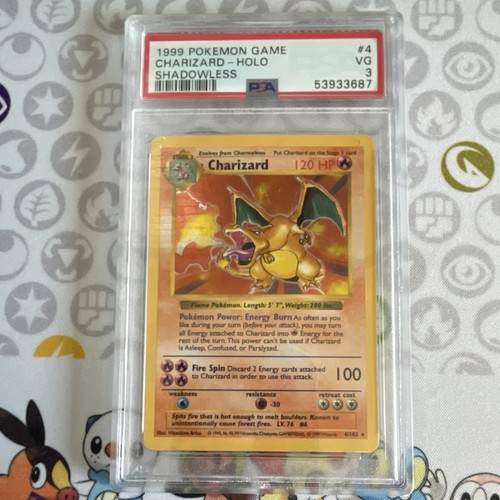 Charizard (Shadowless) graded PSA 3 for sale on eBay
