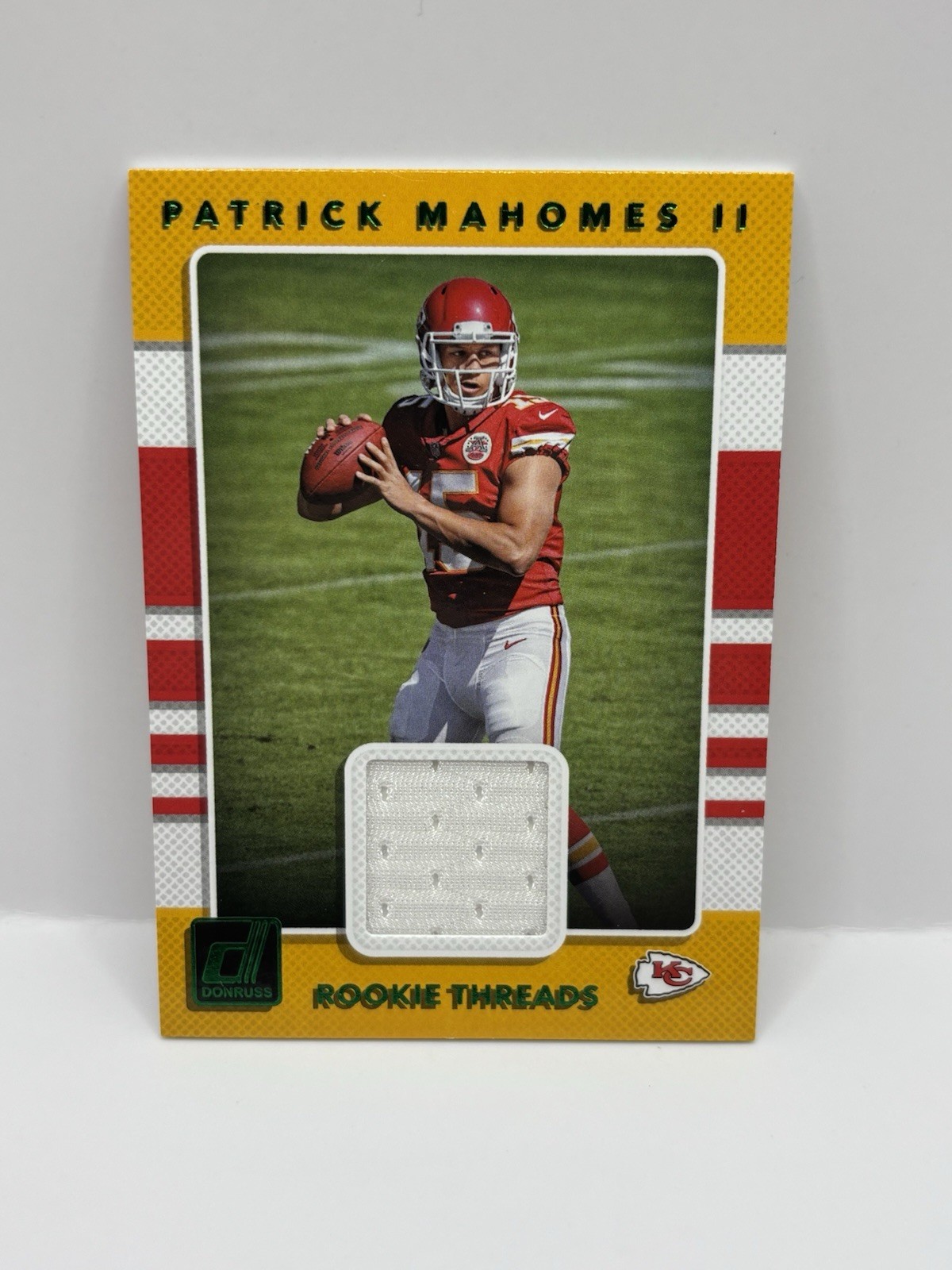 2017 Panini Donruss - Rookie Threads Patrick Mahomes II #7 Green (MEM, RC)