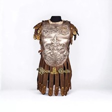 Medieval Roman Muscle Cuirass Armor Knight Embossed Breastplate with Skirt